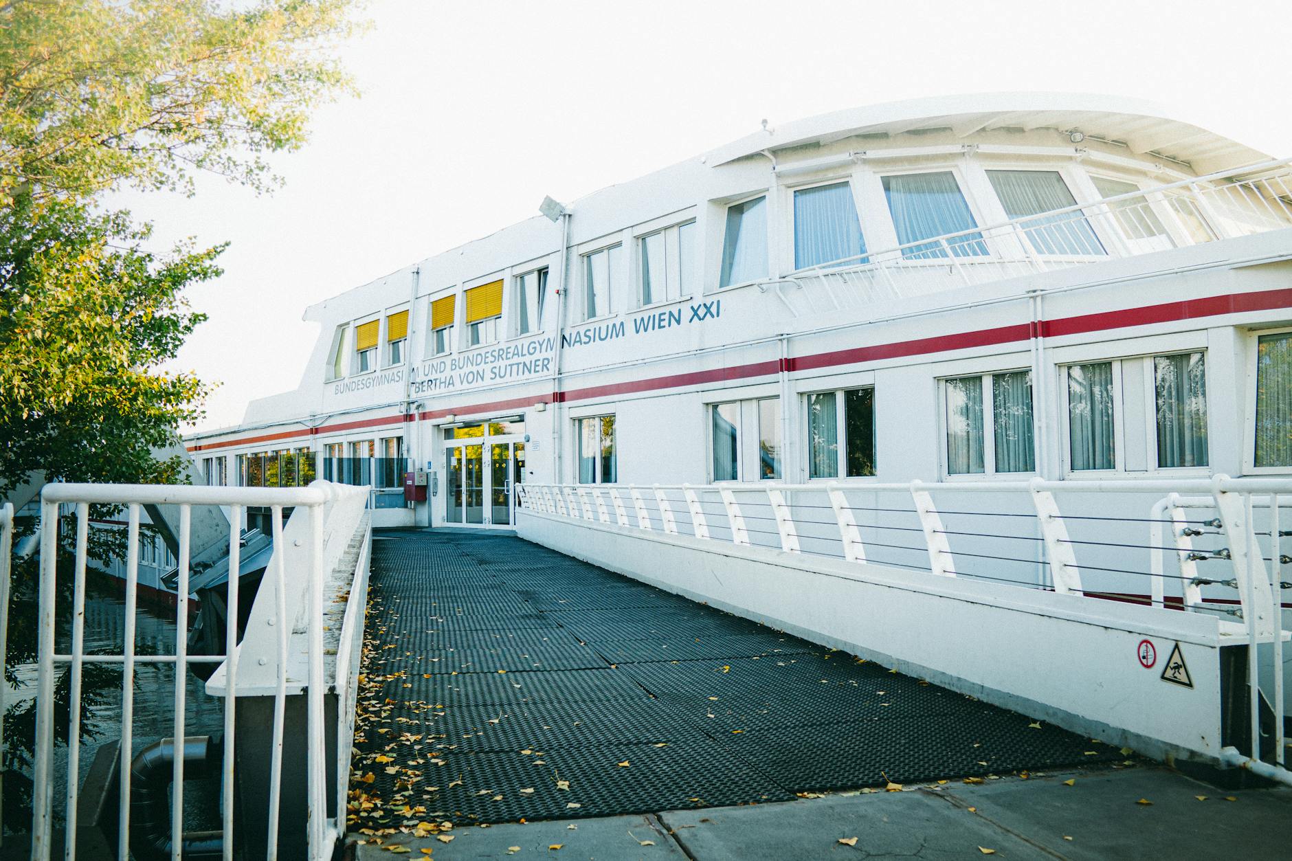 The Badeschiff Wien — a floating pool, bar, and restaurant on the Donaukanal