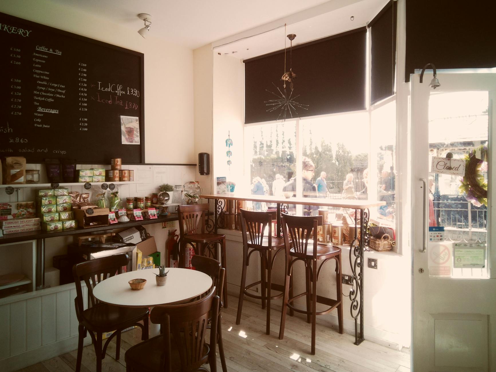 Warm vintage coffeehouse interior with classic Viennese decor