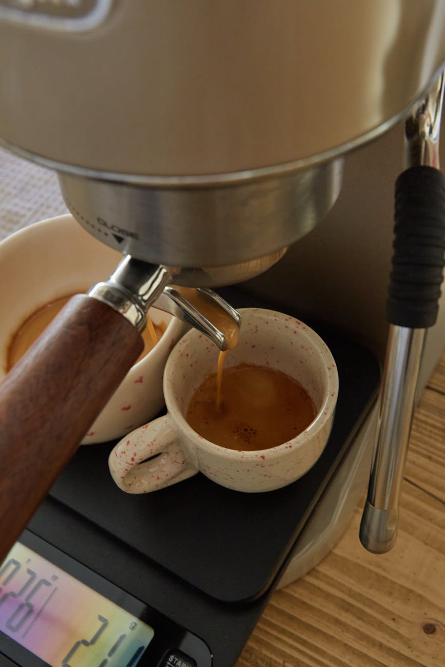 Espresso being poured at a Vienna cafe — coffee culture is at the heart of Viennese daily life