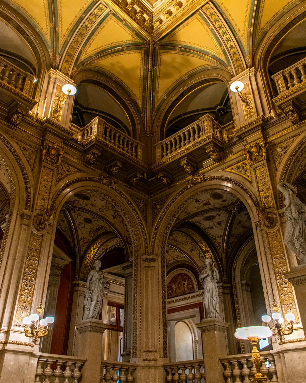 Ornate interior of a historic Vienna coffee house — UNESCO-listed cultural tradition since 2011