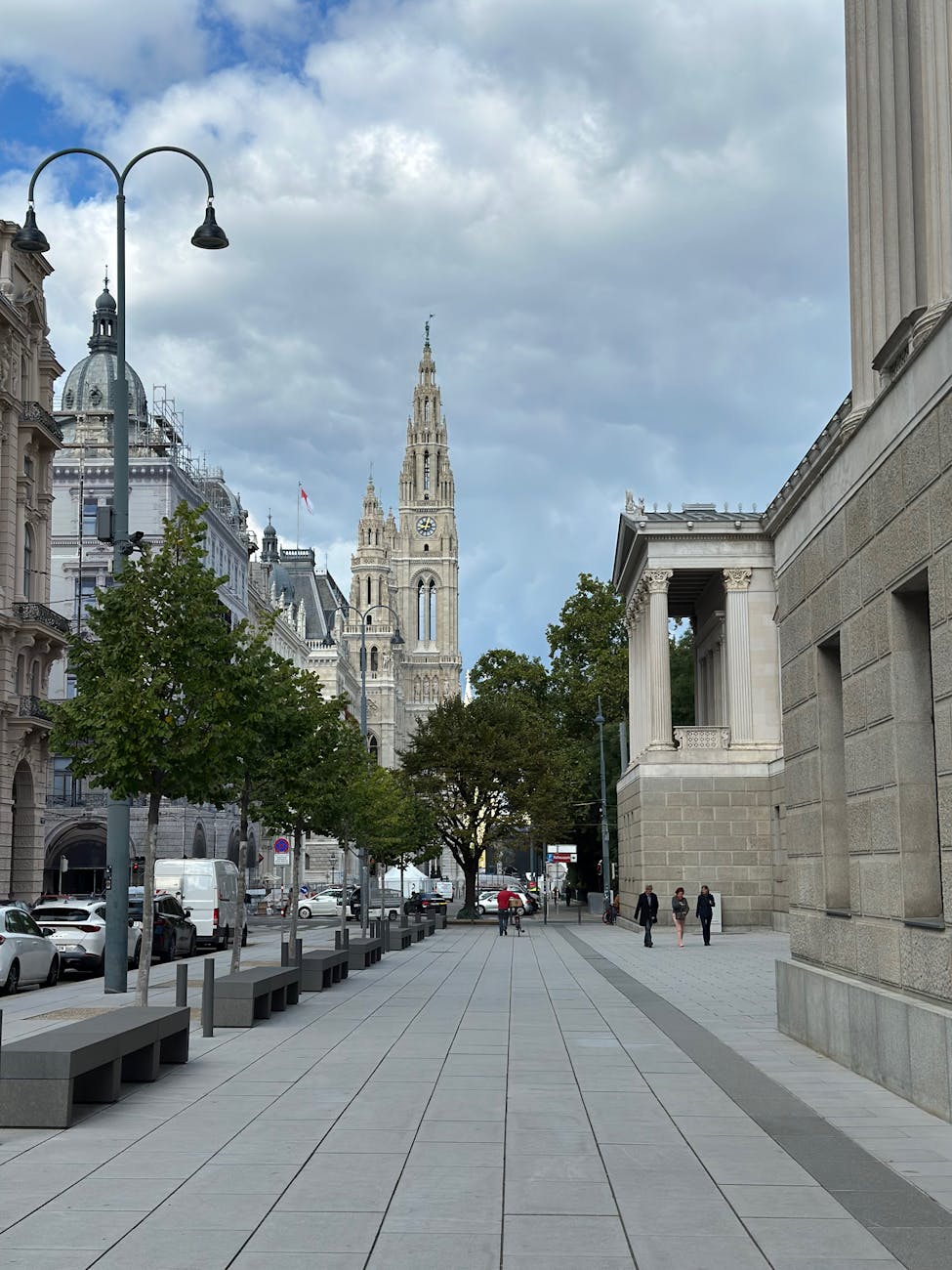 Vienna Ringstrasse grand boulevard with monumental historic buildings and tree-lined avenue