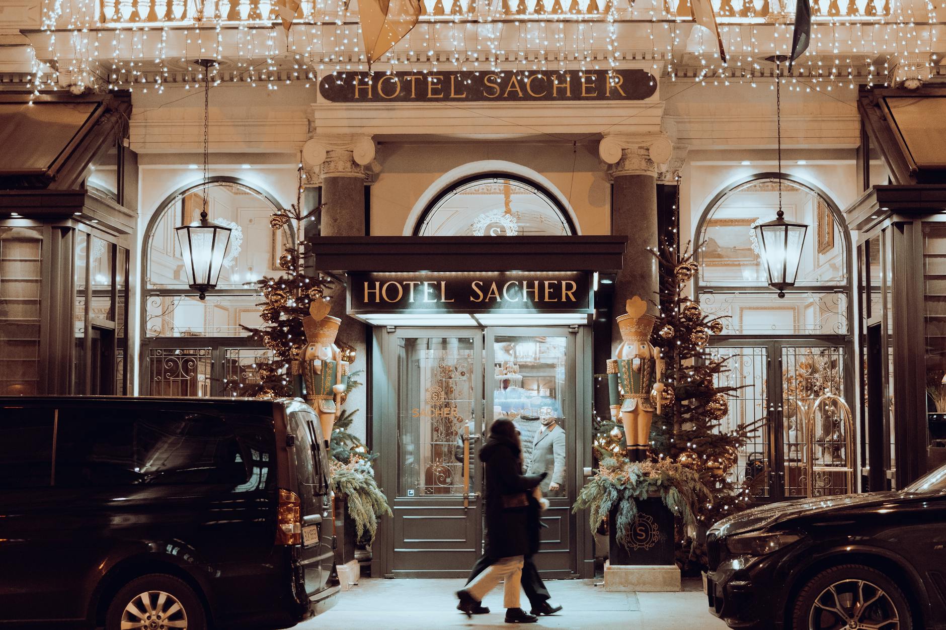 The iconic Hotel Sacher in Vienna, one of the city's most prestigious luxury hotels