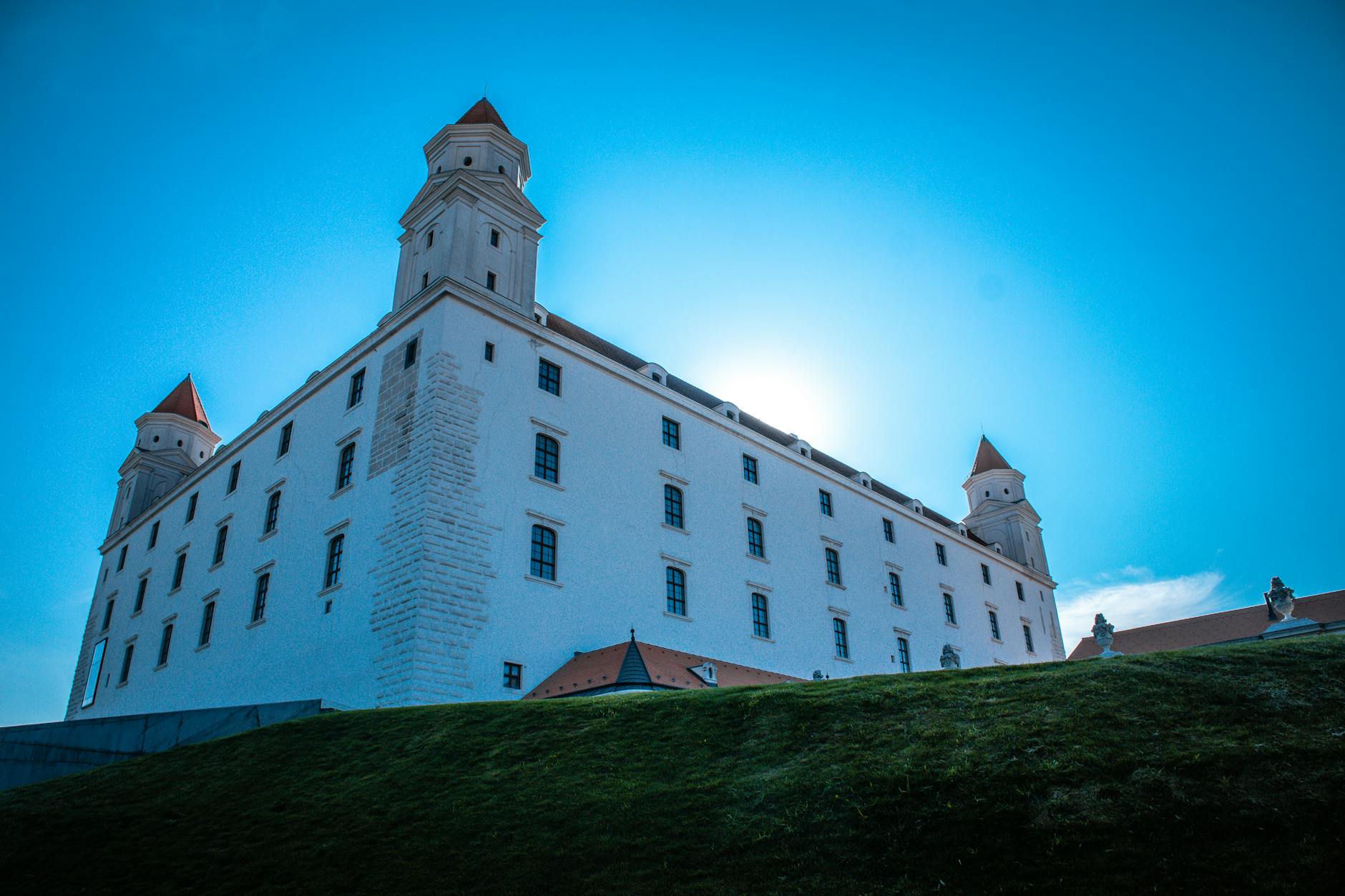 Bratislava castle on the hilltop