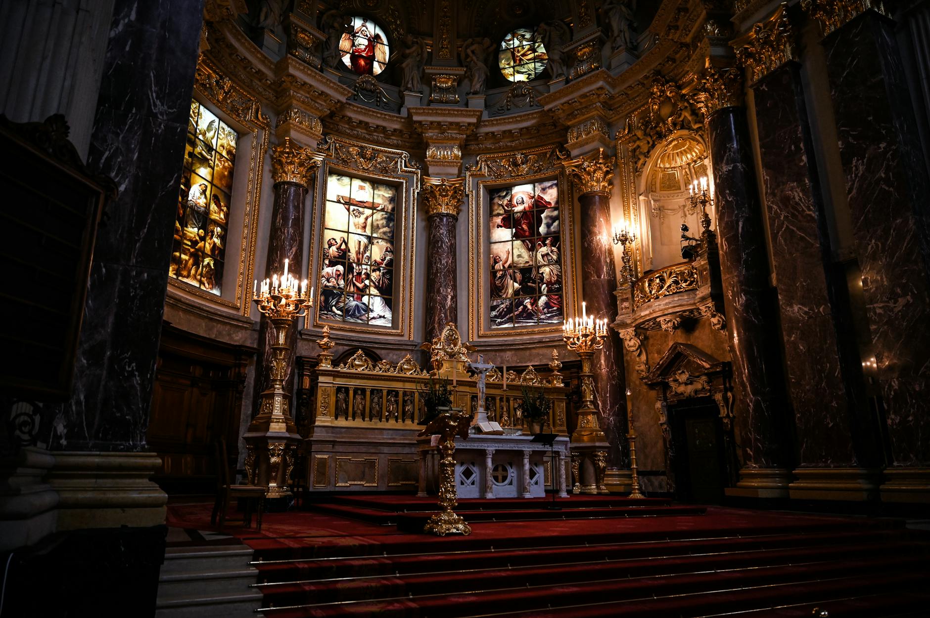 Baroque church interior at Melk Abbey
