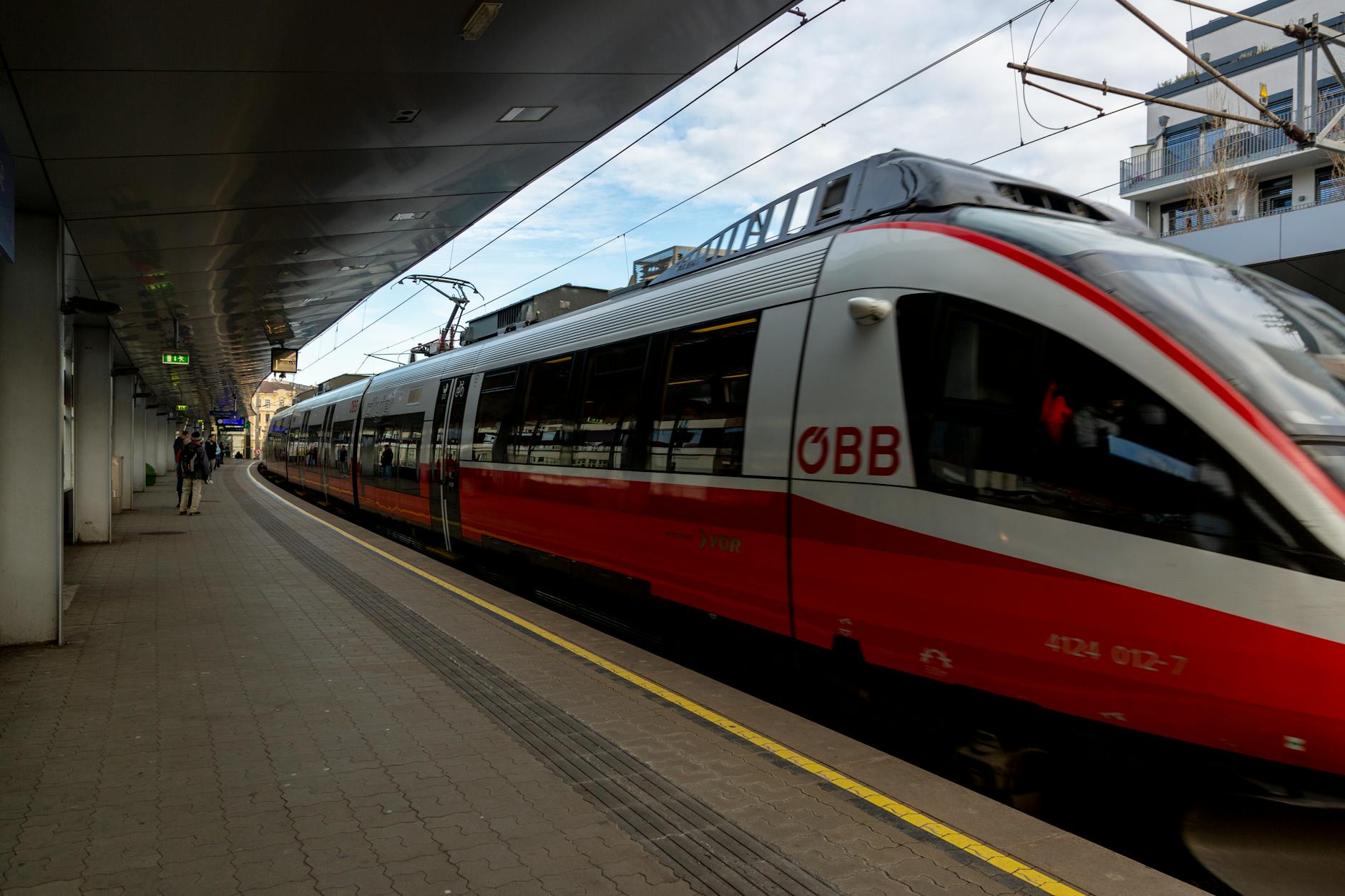 Train through Austrian Alps to Hallstatt